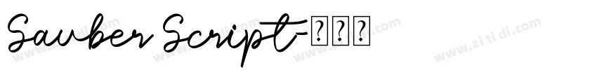 Sauber Script字体转换